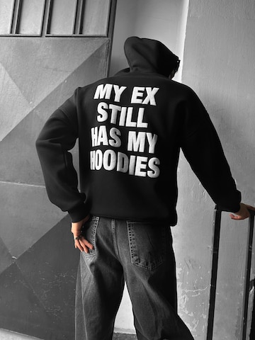 Sweat-shirt 'Oversize EX Part II Hoodie - Black and White' Kleidermafia en noir