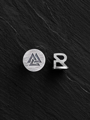 REYTEL Ohrring 'VALKNUT'‌‌‌‌‌‌‌‌‌‌ in Silber: Vorderseite