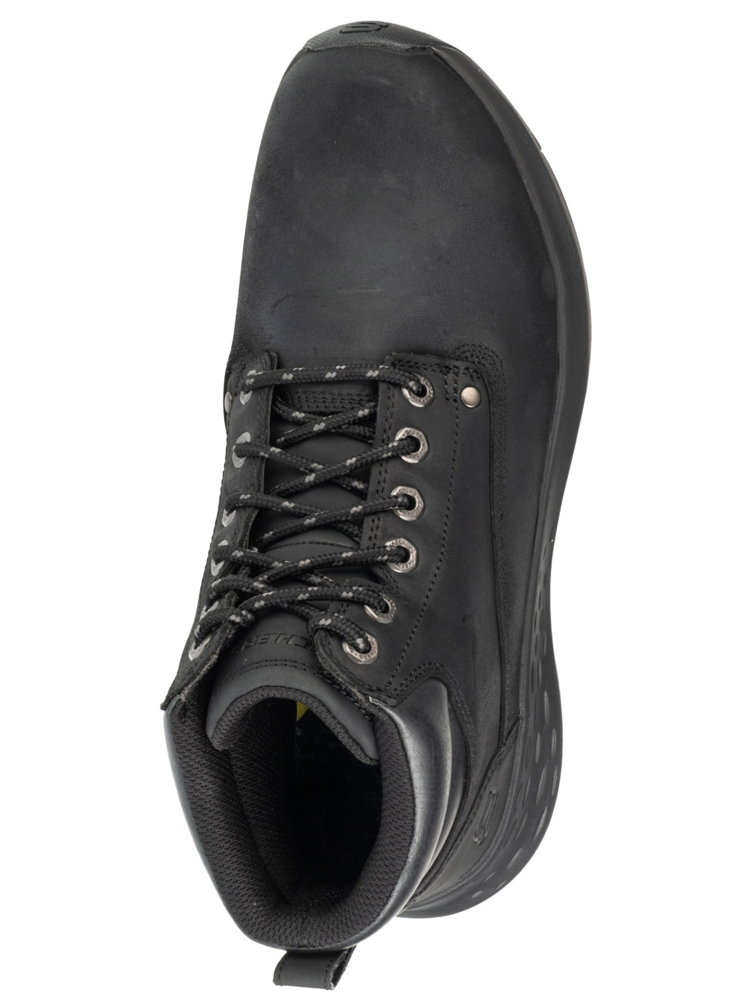 SKECHERS Veterboots in Zwart