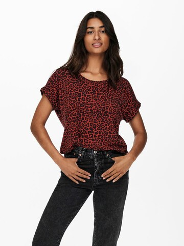 ONLY - Camiseta 'MOSTER' en rojo