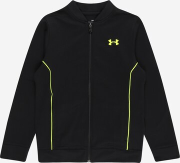 Veste de survêtement UNDER ARMOUR en noir : devant