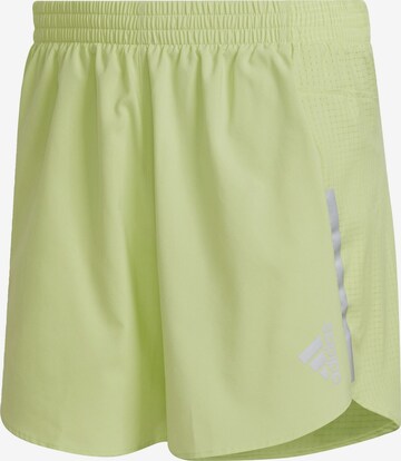 ADIDAS SPORTSWEAR Workout Pants 'Designed 4 Running' in Green: front