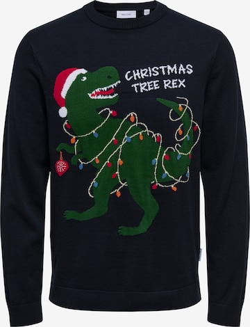Pull-over 'ONSXmas' Only & Sons en bleu : devant