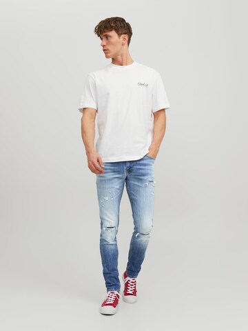 zils JACK & JONES Piegulošs Džinsi 'Liam Seal'