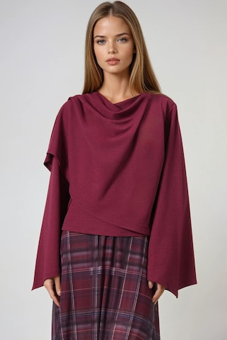 Trend Alaçatı Stili Blus i röd: framsida