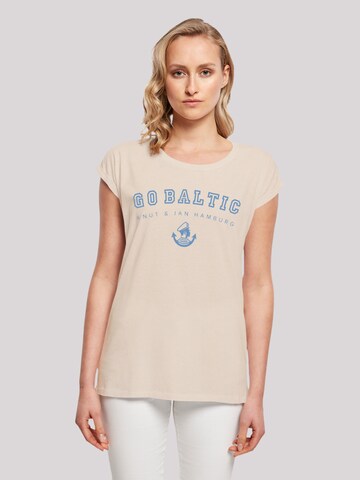 T-shirt F4NT4STIC en beige : devant