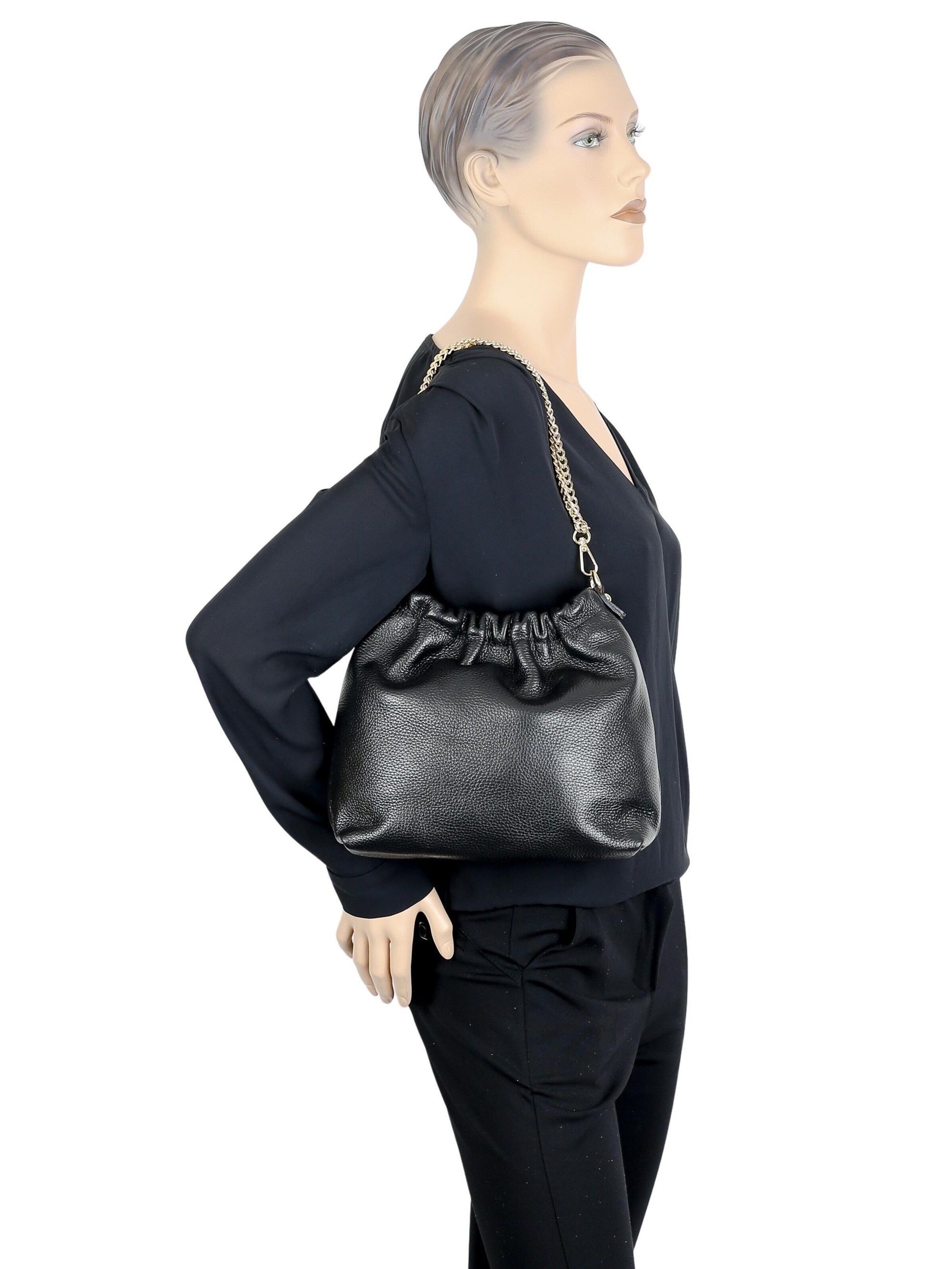 COLLEZIONE ALESSANDRO Crossbody Bag 'Chicca' in Black