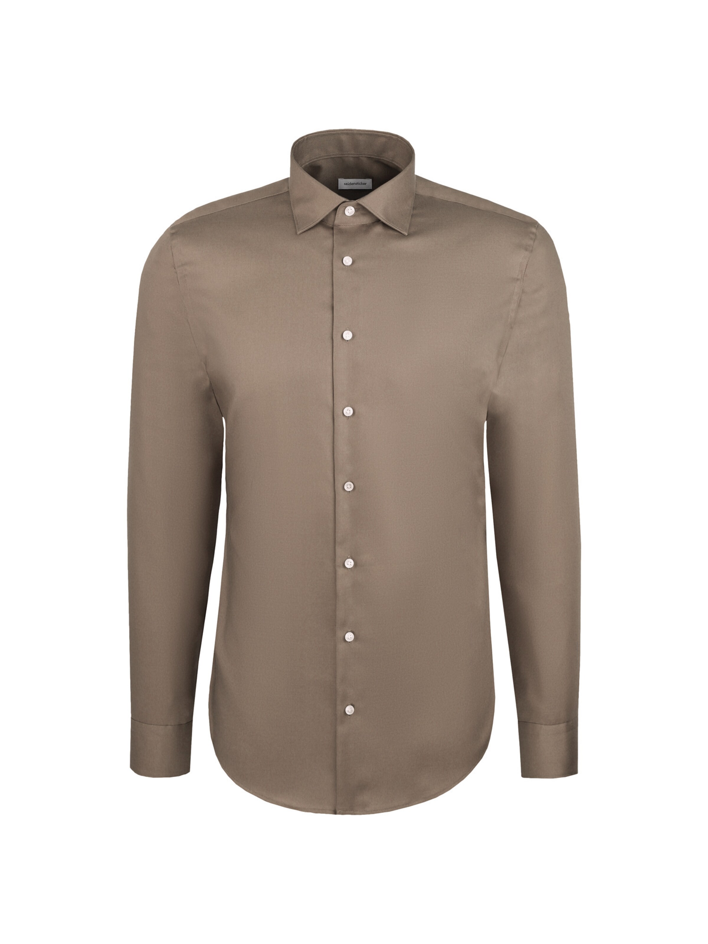 Coupe slim Chemise SEIDENSTICKER en beige : devant