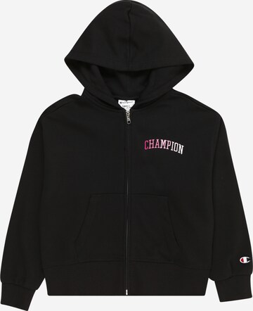 Champion Authentic Athletic Apparel Ζακέτα φούτερ σε μαύρο: μπροστά