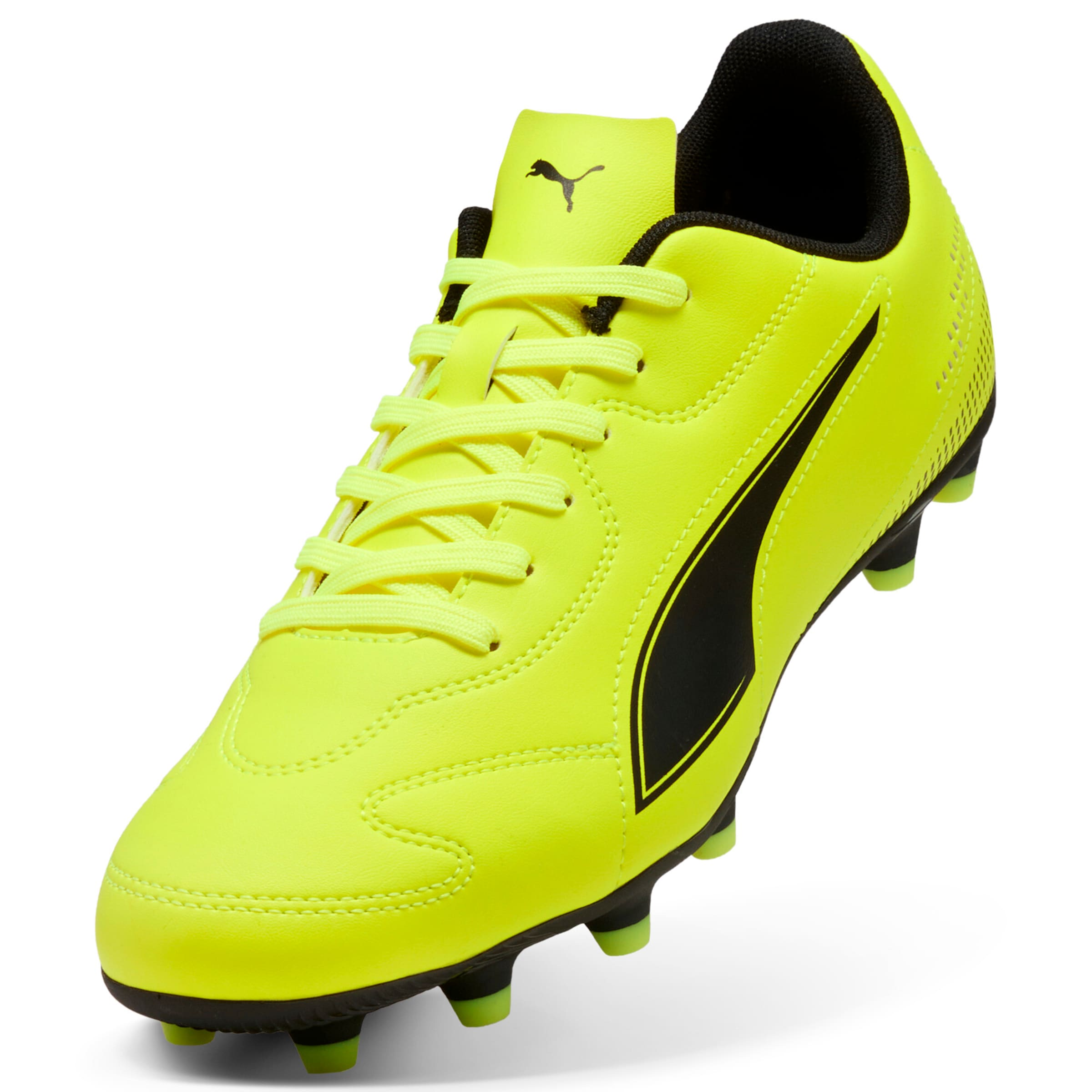 PUMA Soccer Cleats in Yellow: front