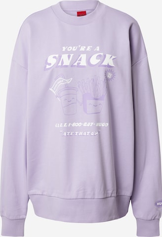 Sweat-shirt 'Drisina' HUGO en violet : devant