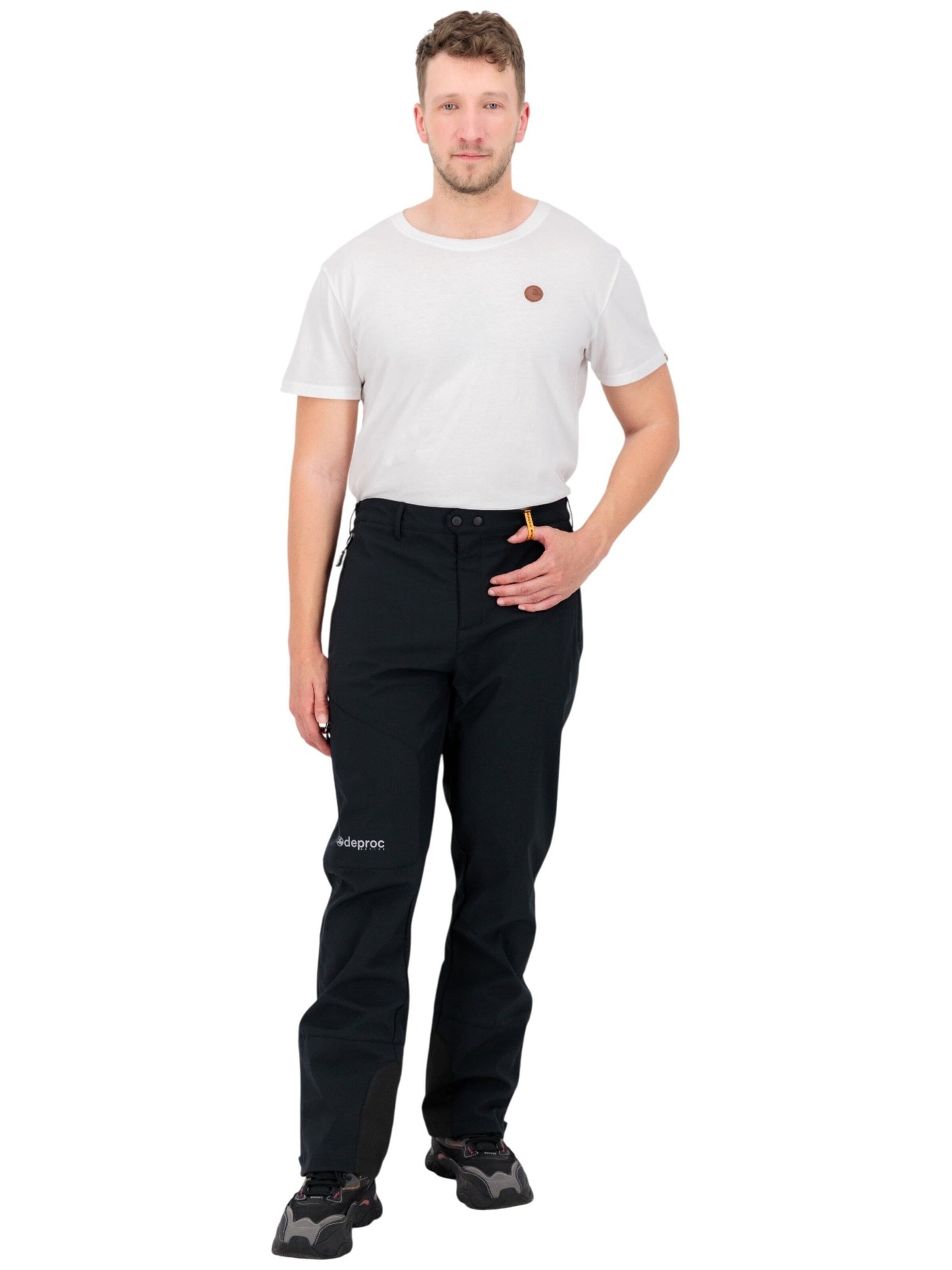 Slimfit Pantaloni funzionali 'Softshellhose Sterling Snow Herren Winterhose Trekkinghose' di deproc in nero