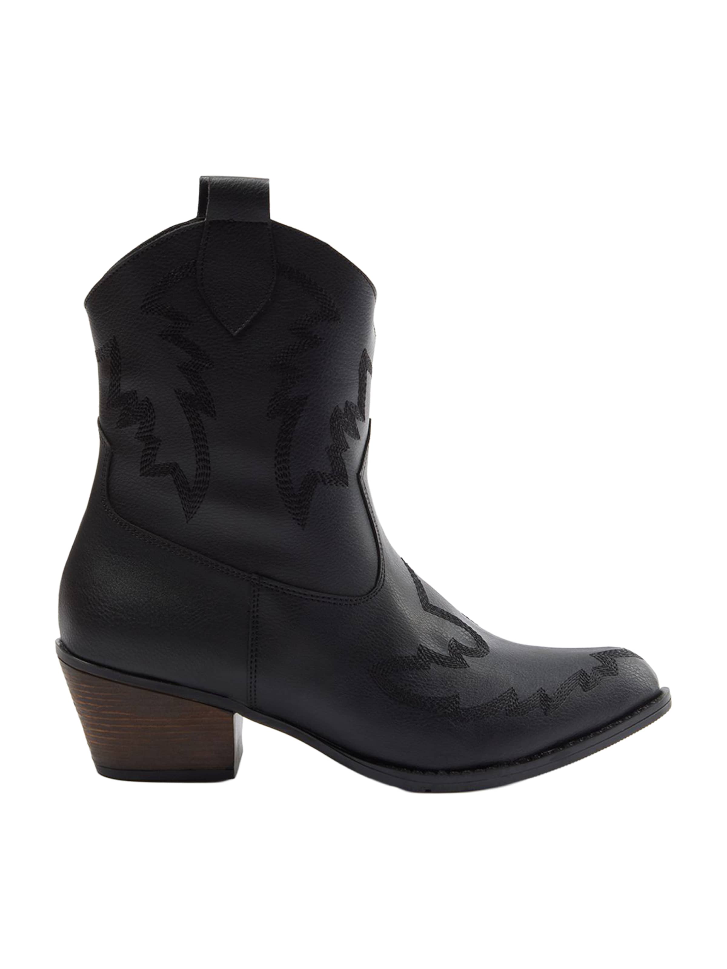 Trendyol Καουμπόικη μπότα σε μαύρο: μπροστά