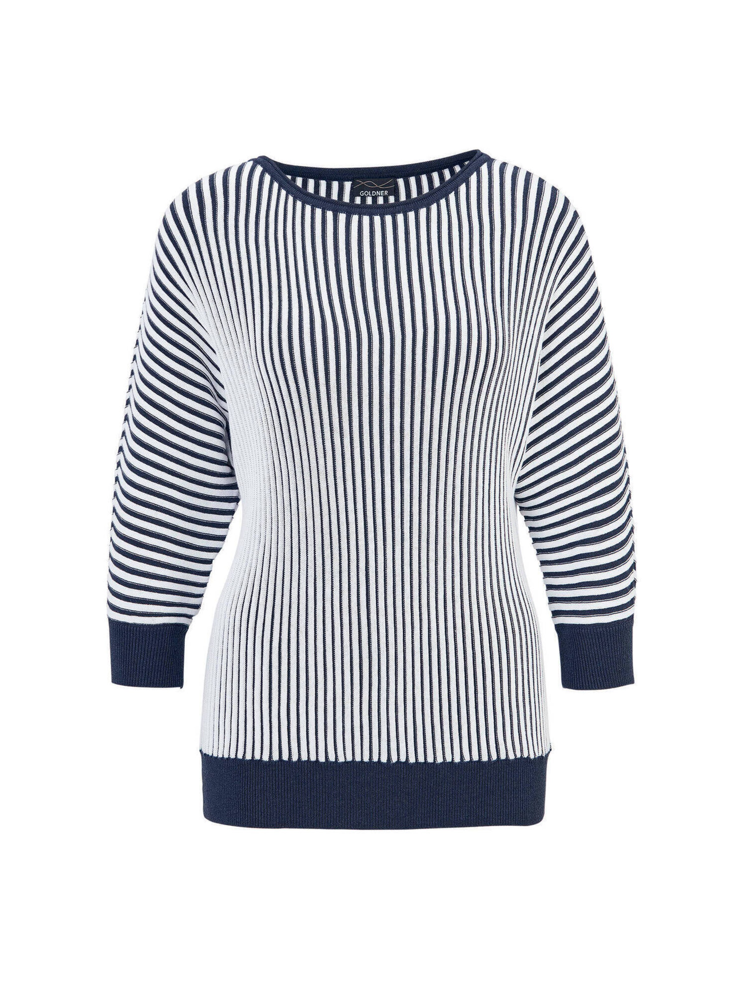 Goldner Pullover in Weiß: Vorderseite