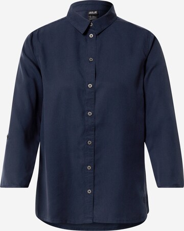 JACK WOLFSKIN Athletic button up shirt 'MOJAVE' in Blue: front