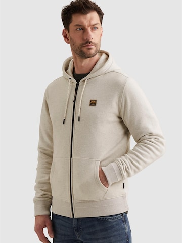 PME Legend Sweatshirt 'PME LEGEND - Sweat jacket with hood and zipper closure' in Wit