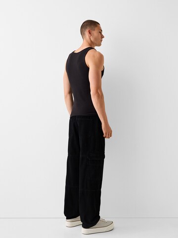Bershka Loose fit Cargo jeans in Black