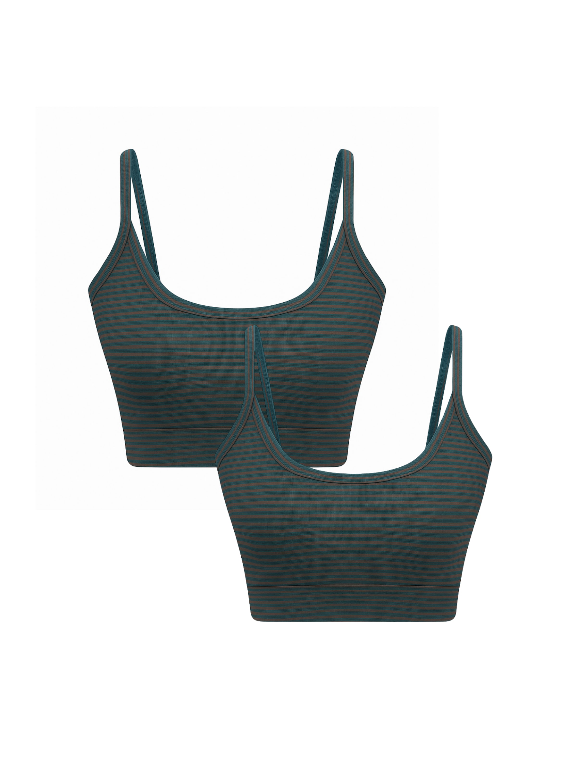 Albero Natur BH 'Bio-Baumwoll-Bustier - 2er Pack'‌‌‌ in Grün: Vorderseite