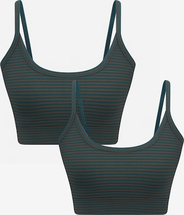 Albero Natur BH 'Bio-Baumwoll-Bustier - 2er Pack' in Grün: Vorderseite