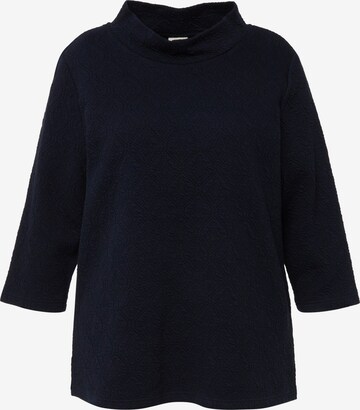 Sweat-shirt Ulla Popken en bleu : devant