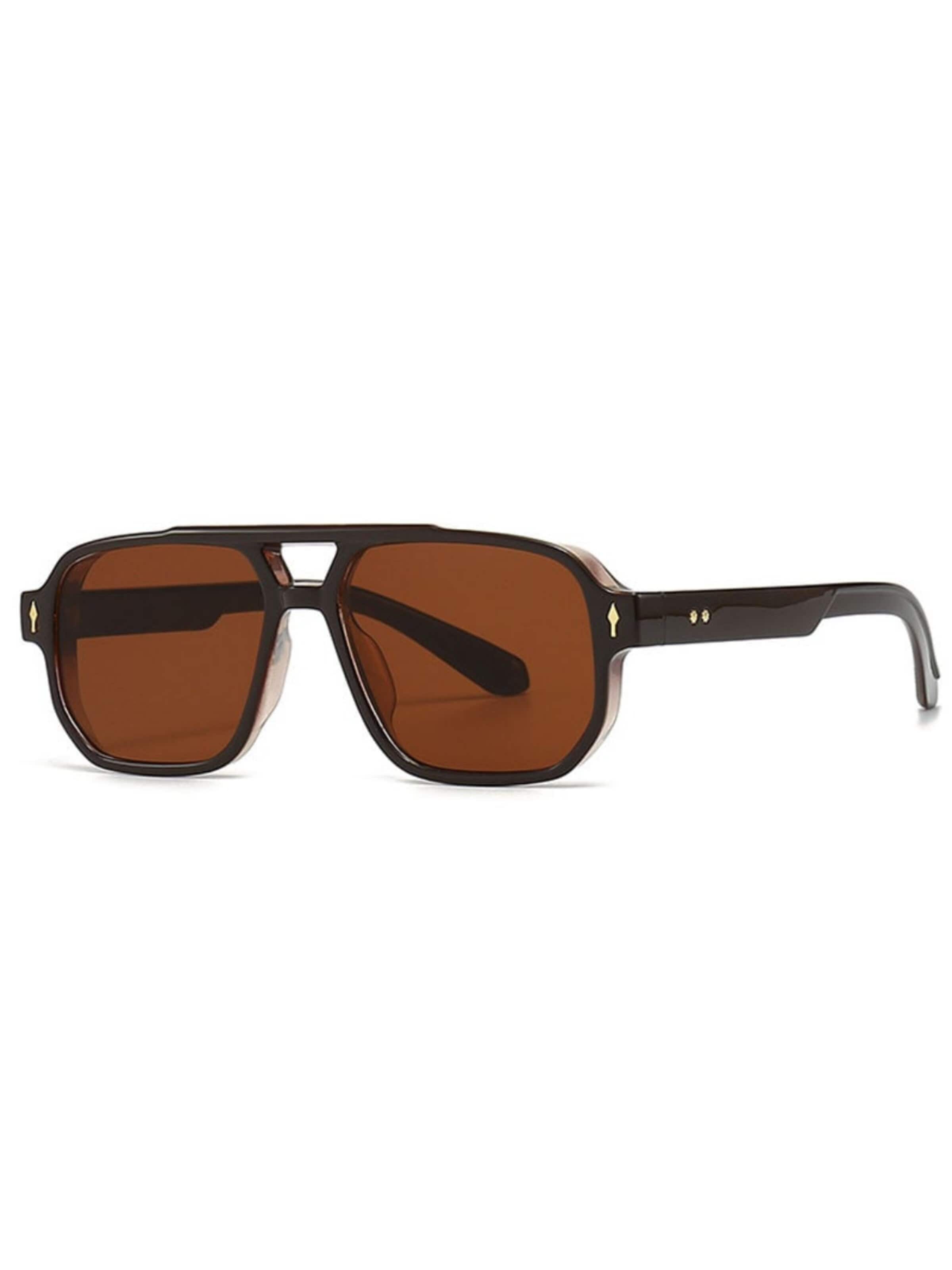 Lunettes de soleil 'Pilotenbrille Sonnenbrillen Enkick' VEYREY en marron