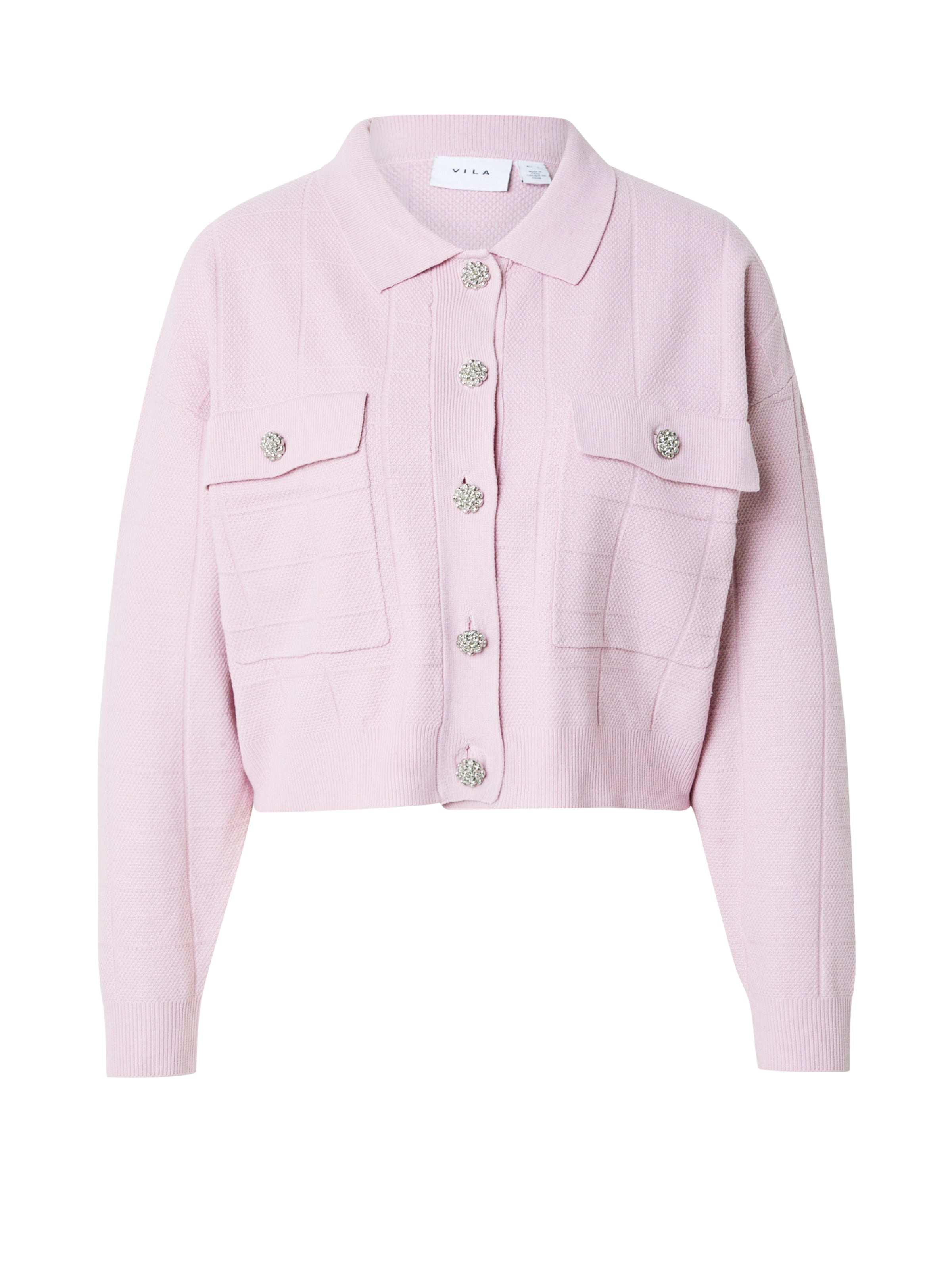 VILA Strickjacke 'VIJulisa' in Lila: Vorderseite