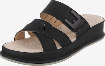 Ital-Design Mules in Black: front
