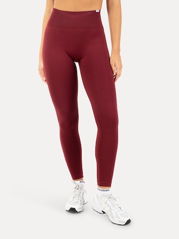 Smilodox Skinny Leggings in Rood: voorkant
