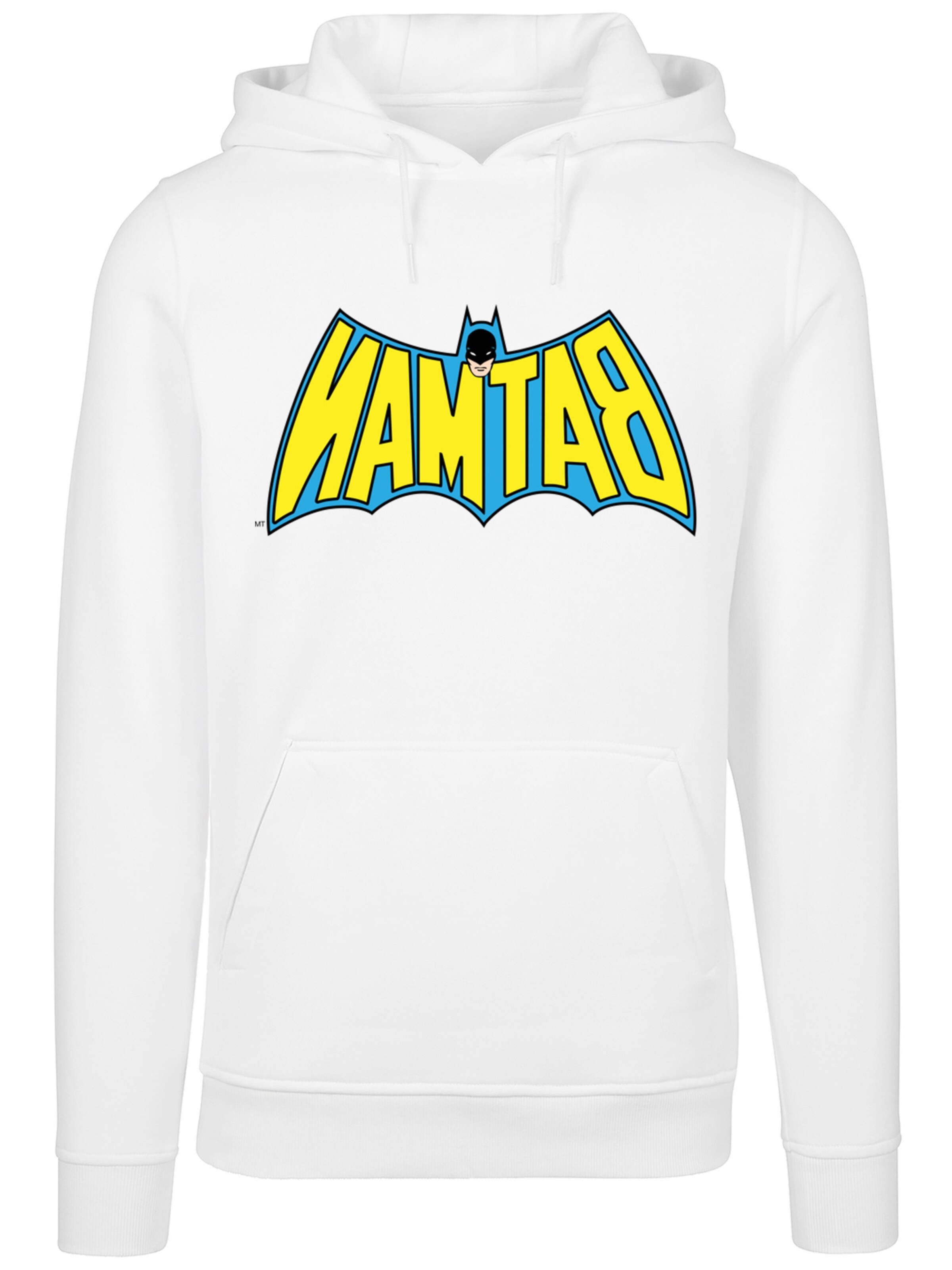 F4NT4STIC Sweatshirt 'DC Comics Superhelden Batman Retro' in Wit: voorkant