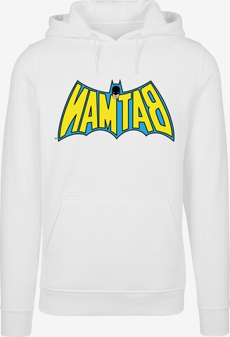Sweat-shirt 'DC Comics Superhelden Batman Retro' F4NT4STIC en blanc : devant
