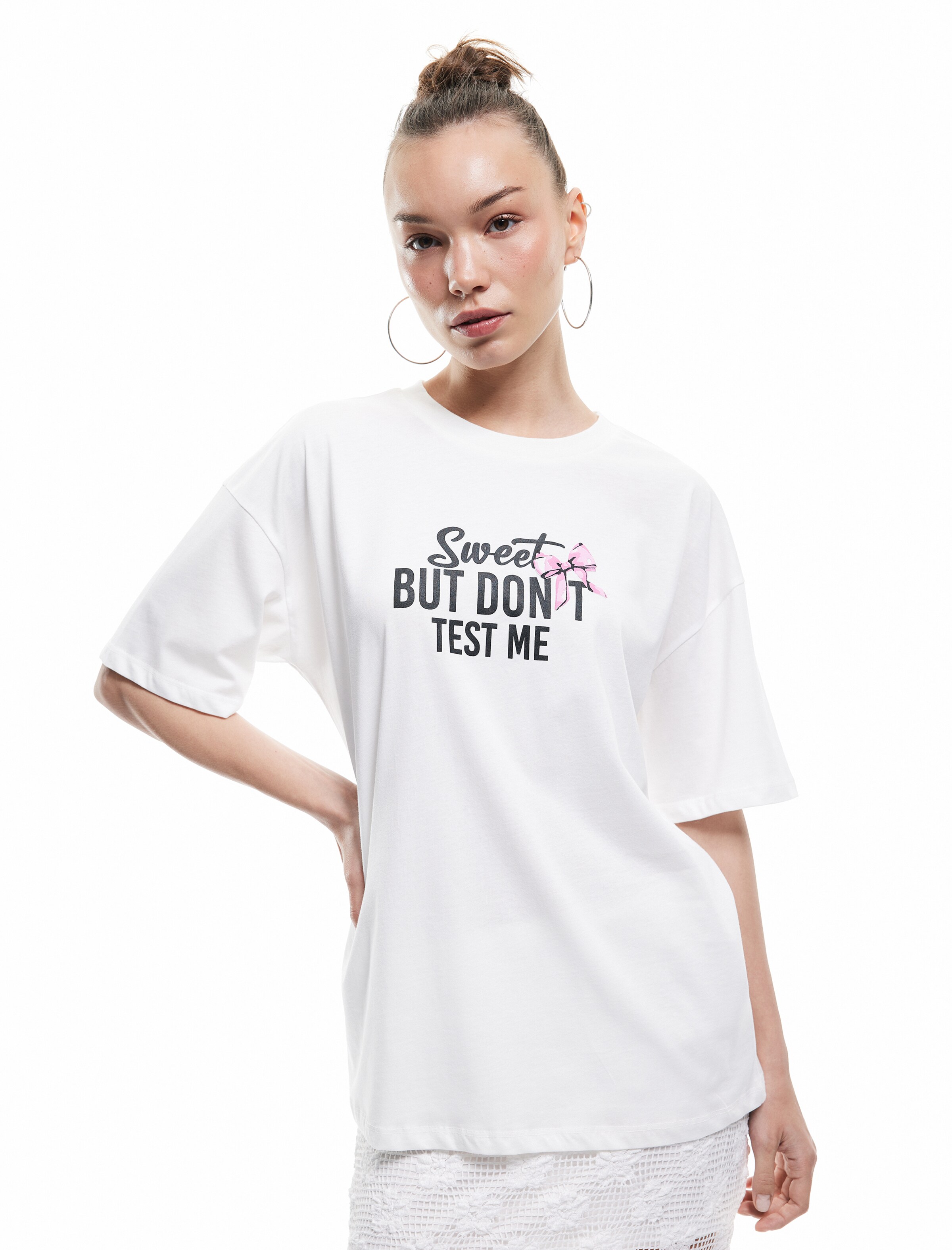 Koton T-Shirt in Weiß: Vorderseite