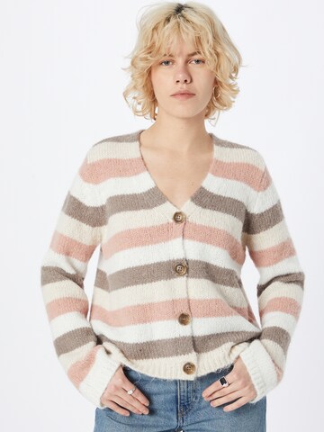 Cardigan 'TASCHA' PIECES en mélange de couleurs : devant