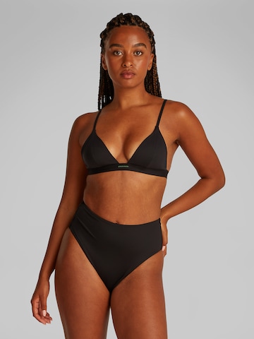 Calvin Klein Swimwear Triangle Bikini top 'Intense Power Move' in Black: front