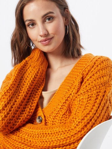 Noisy may Knit Cardigan 'STEVE' in Orange