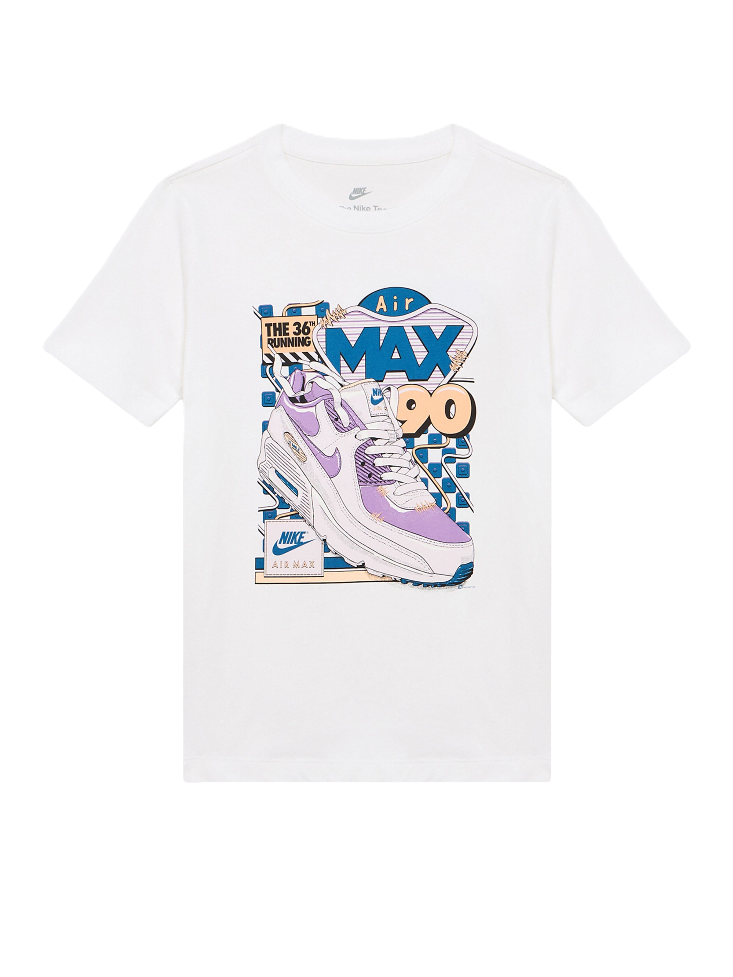 T-Shirt 'AIR MAX 90' Nike Sportswear en blanc : devant