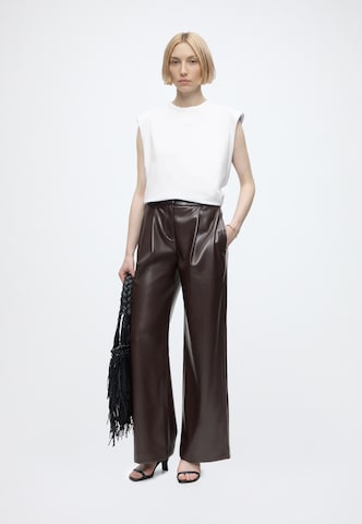 Wide leg Pantaloni cutați 'Tiana4-M' de la BOSS pe maro
