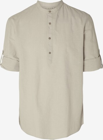 Chemise SELECTED HOMME en beige : devant