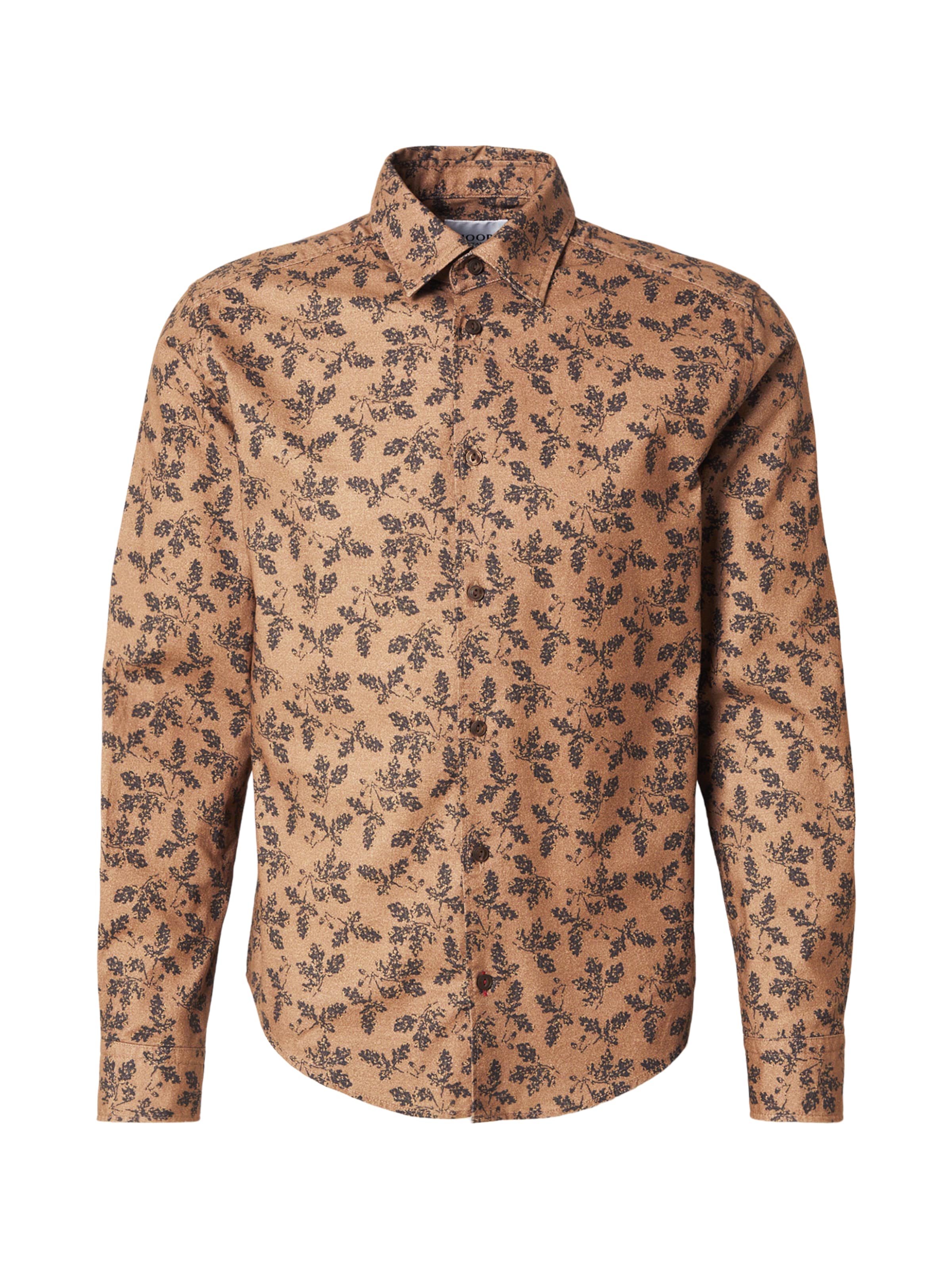 JOOP! Jeans Regular fit Button Up Shirt '196Hansen' in Brown: front
