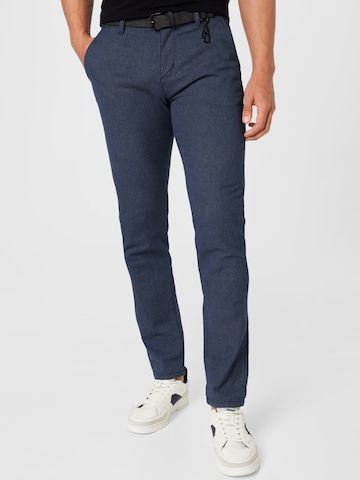 TOM TAILOR DENIM Regular Chino Pants in Blue: front