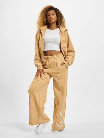 Karl Kani Zip-Up Hoodie in Beige