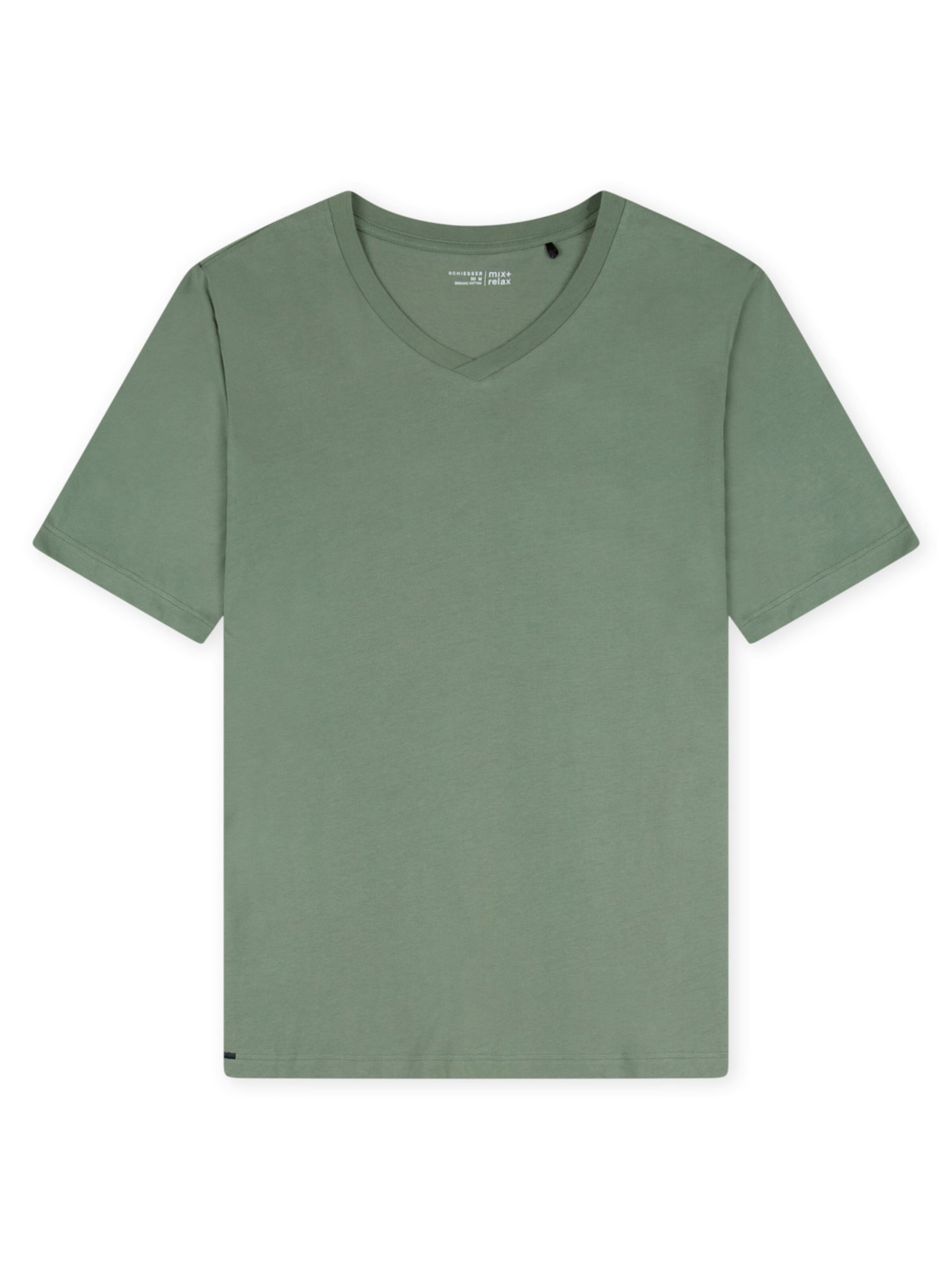 T-Shirt ' T-Shirt - Mix + Relax ' SCHIESSER en vert : devant