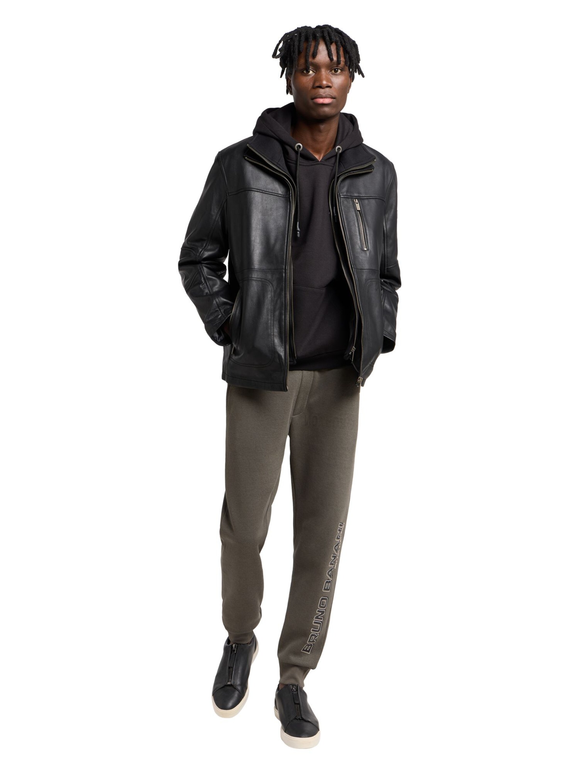 Bruno Banani Tussenjas 'KLAAS' in Zwart: voorkant