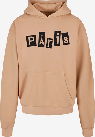 Sweat-shirt 'Paris' Merchcode en beige : devant