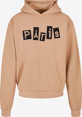 Sweat-shirt 'Paris' Merchcode en beige : devant