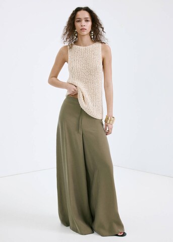 MANGO Wide Leg Hose 'Vero' in Grün: Vorderseite