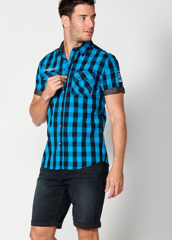 KOROSHI - Ajuste regular Camisa en azul