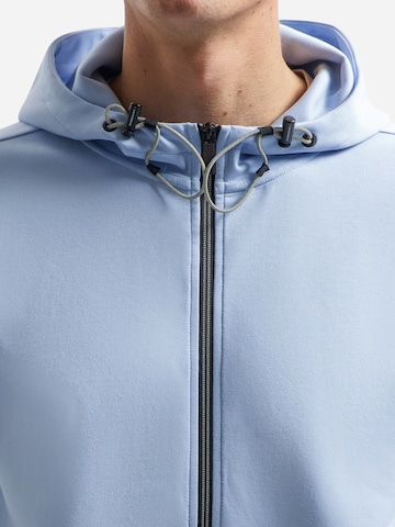 No Excess Zip-Up Hoodie in Blue