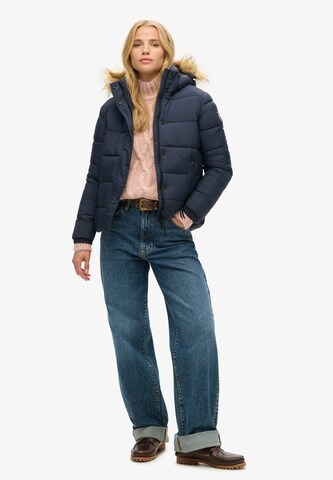 Superdry Χειμερινό μπουφάν σε μπλε