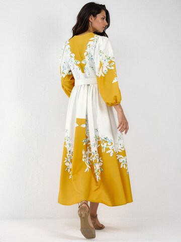 MSN Collection Maxi Kleid in Gelb