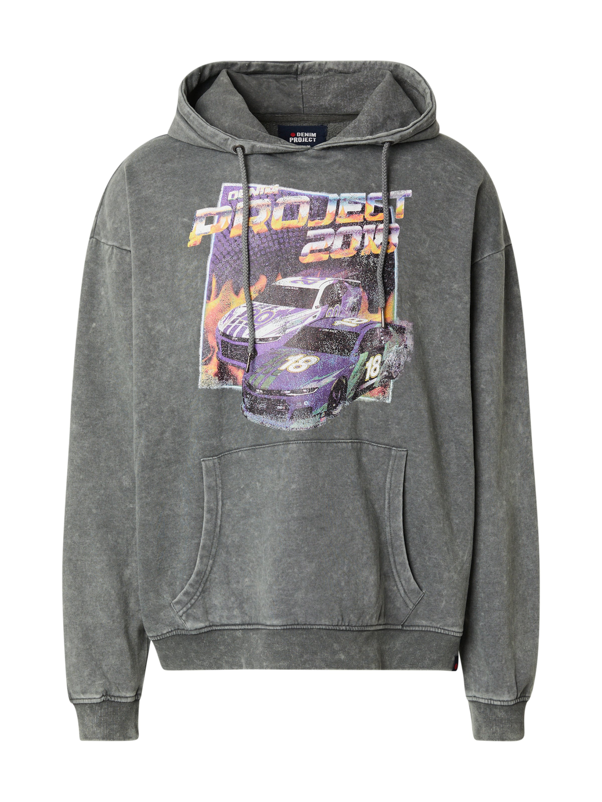 Sweat-shirt 'RACE' Denim Project en gris : devant